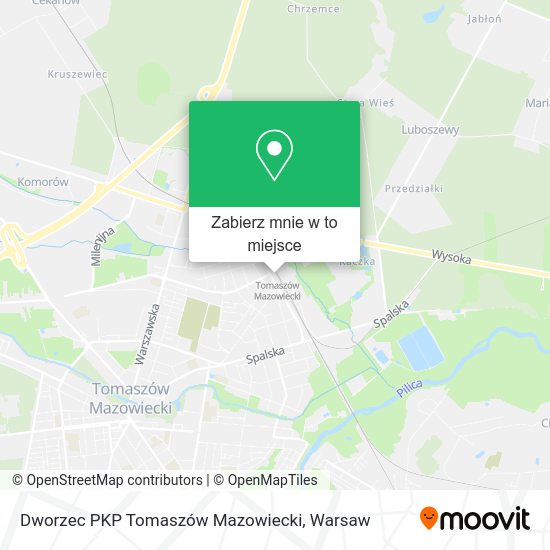 Mapa Dworzec PKP Tomaszów Mazowiecki