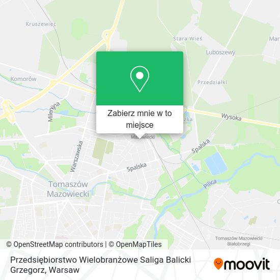 Mapa Przedsiębiorstwo Wielobranżowe Saliga Balicki Grzegorz