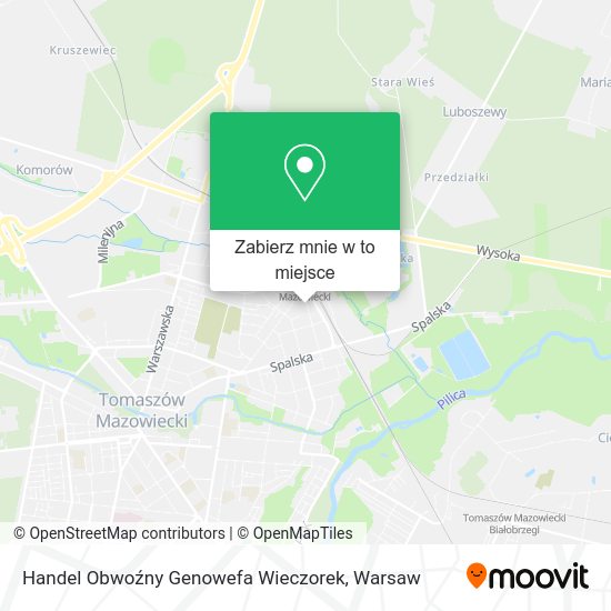 Mapa Handel Obwoźny Genowefa Wieczorek