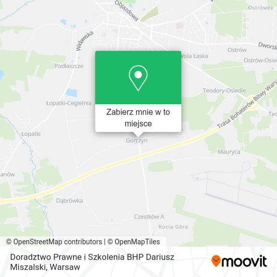 Mapa Doradztwo Prawne i Szkolenia BHP Dariusz Miszalski