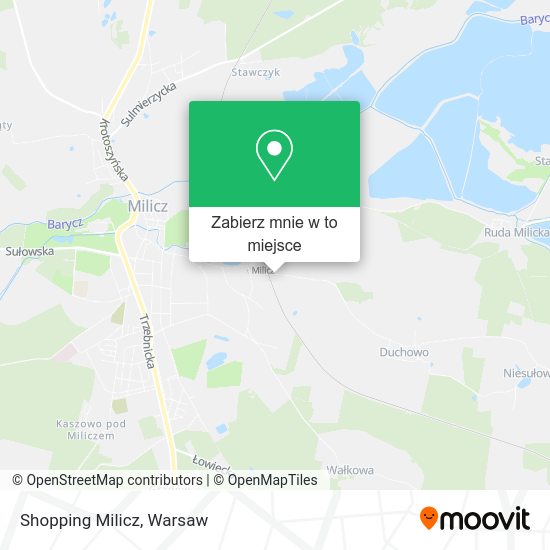 Mapa Shopping Milicz