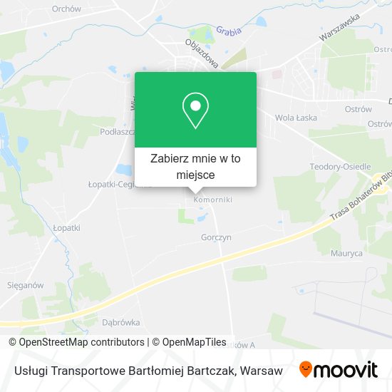 Mapa Usługi Transportowe Bartłomiej Bartczak