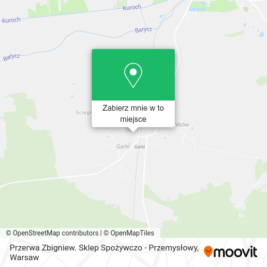 Mapa Przerwa Zbigniew. Sklep Spożywczo - Przemysłowy