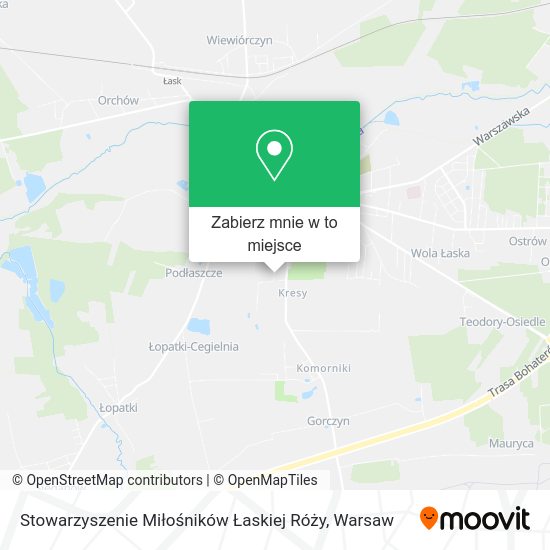 Mapa Stowarzyszenie Miłośników Łaskiej Róży