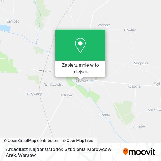 Mapa Arkadiusz Najder Ośrodek Szkolenia Kierowców Arek