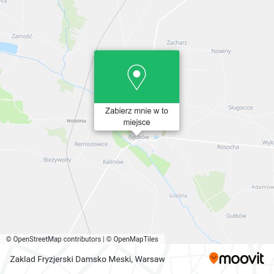 Mapa Zaklad Fryzjerski Damsko Meski