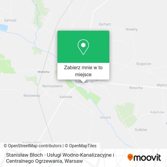 Mapa Stanisław Błoch - Usługi Wodno-Kanalizacyjne i Centralnego Ogrzewania