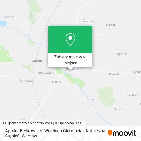 Mapa Apteka Będków s.c. Wojciech Giermaziak Katarzyna Stępień