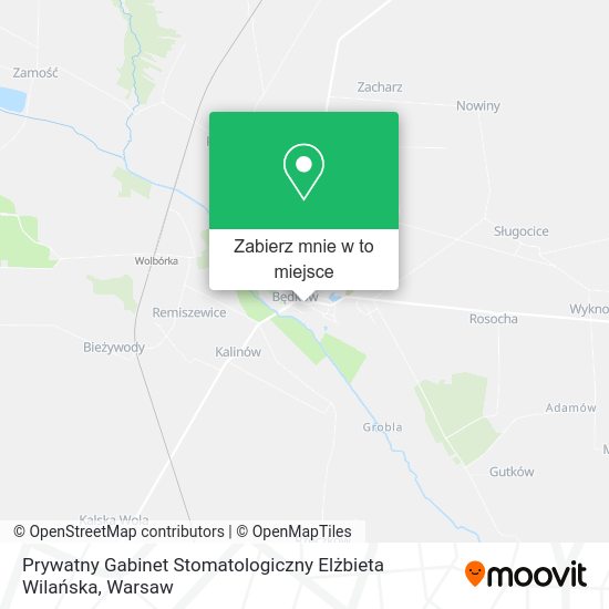 Mapa Prywatny Gabinet Stomatologiczny Elżbieta Wilańska