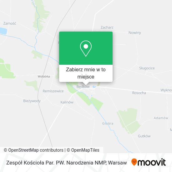 Mapa Zespół Kościoła Par. PW. Narodzenia NMP