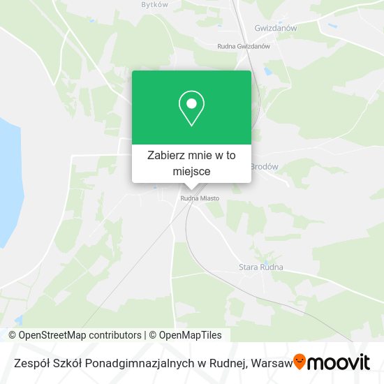 Mapa Zespół Szkół Ponadgimnazjalnych w Rudnej