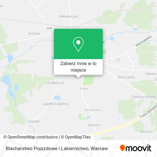 Mapa Blacharstwo Pojazdowe i Lakiernictwo