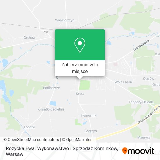 Mapa Różycka Ewa. Wykonawstwo i Sprzedaż Kominków