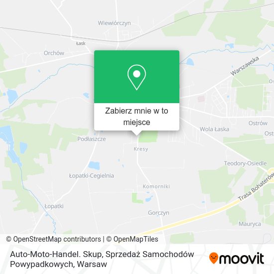 Mapa Auto-Moto-Handel. Skup, Sprzedaż Samochodów Powypadkowych