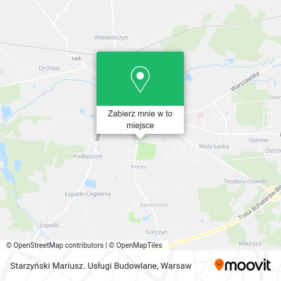 Mapa Starzyński Mariusz. Usługi Budowlane