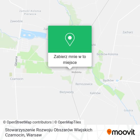 Mapa Stowarzyszenie Rozwoju Obszarów Wiejskich Czarnocin