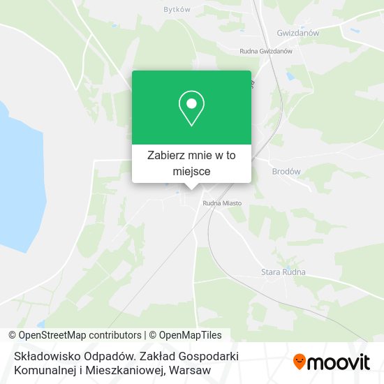 Mapa Składowisko Odpadów. Zakład Gospodarki Komunalnej i Mieszkaniowej