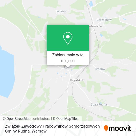 Mapa Związek Zawodowy Pracowników Samorządowych Gminy Rudna