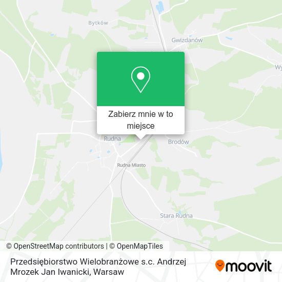 Mapa Przedsiębiorstwo Wielobranżowe s.c. Andrzej Mrozek Jan Iwanicki