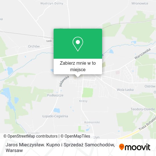 Mapa Jaros Mieczysław. Kupno i Sprzedaż Samochodów