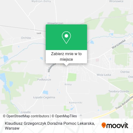 Mapa Klaudiusz Grzegorczyk Doraźna Pomoc Lekarska