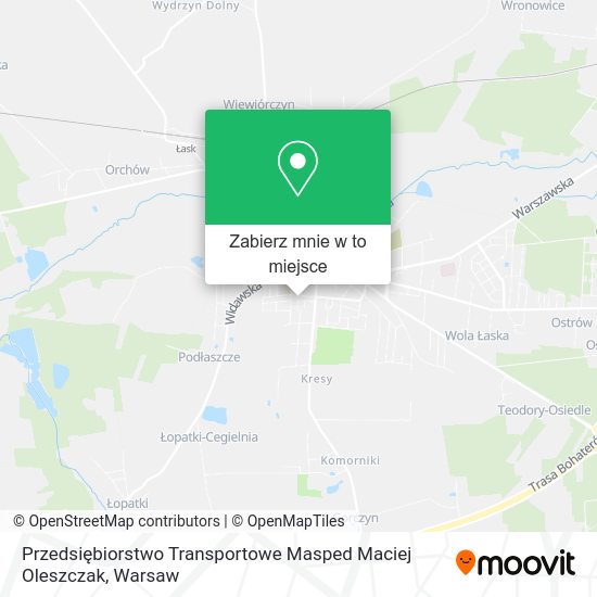 Mapa Przedsiębiorstwo Transportowe Masped Maciej Oleszczak