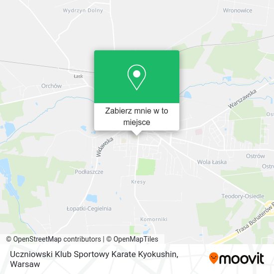 Mapa Uczniowski Klub Sportowy Karate Kyokushin