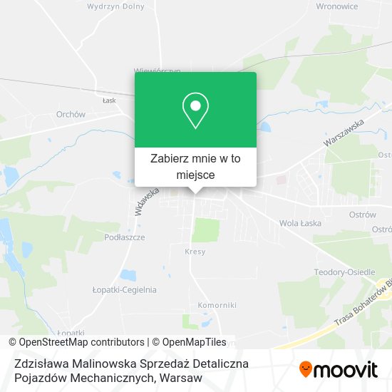 Mapa Zdzisława Malinowska Sprzedaż Detaliczna Pojazdów Mechanicznych