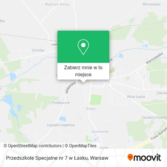 Mapa Przedszkole Specjalne nr 7 w Łasku