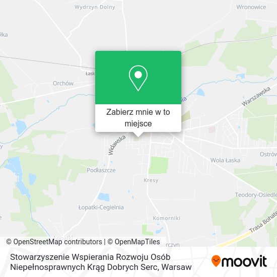 Mapa Stowarzyszenie Wspierania Rozwoju Osób Niepełnosprawnych Krąg Dobrych Serc