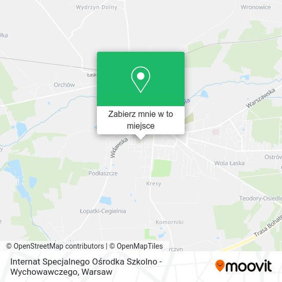 Mapa Internat Specjalnego Ośrodka Szkolno - Wychowawczego