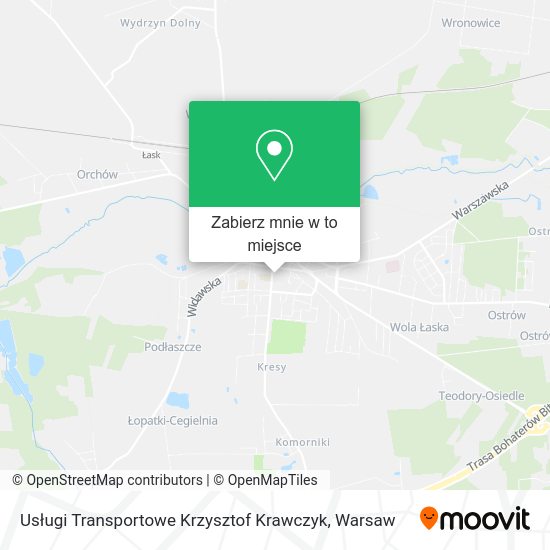 Mapa Usługi Transportowe Krzysztof Krawczyk