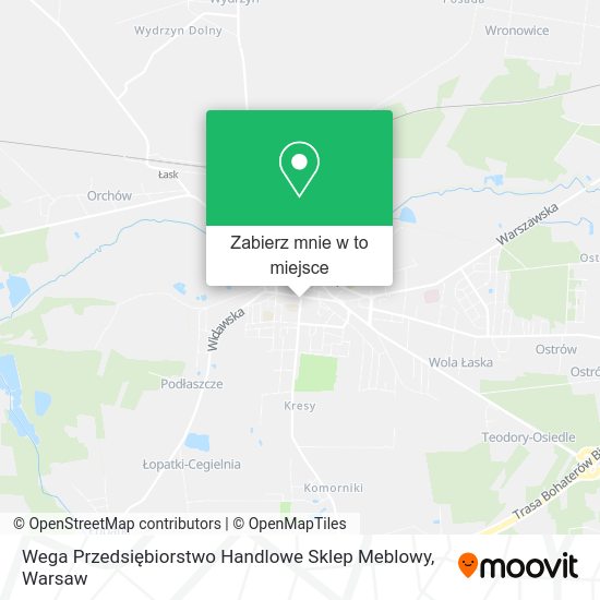 Mapa Wega Przedsiębiorstwo Handlowe Sklep Meblowy