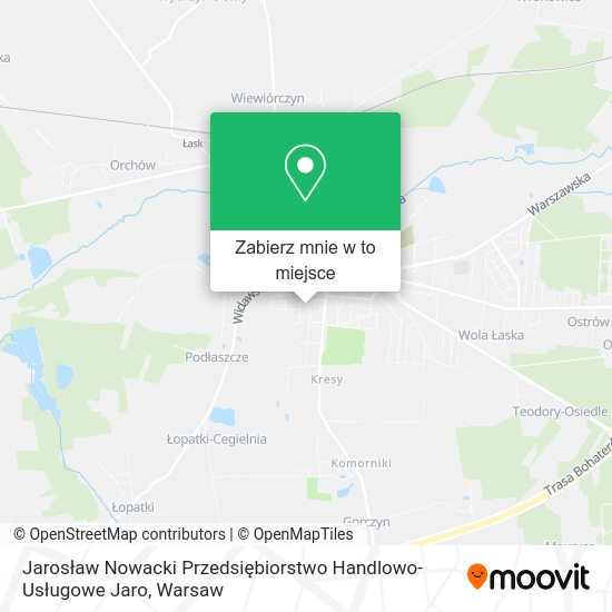 Mapa Jarosław Nowacki Przedsiębiorstwo Handlowo- Usługowe Jaro