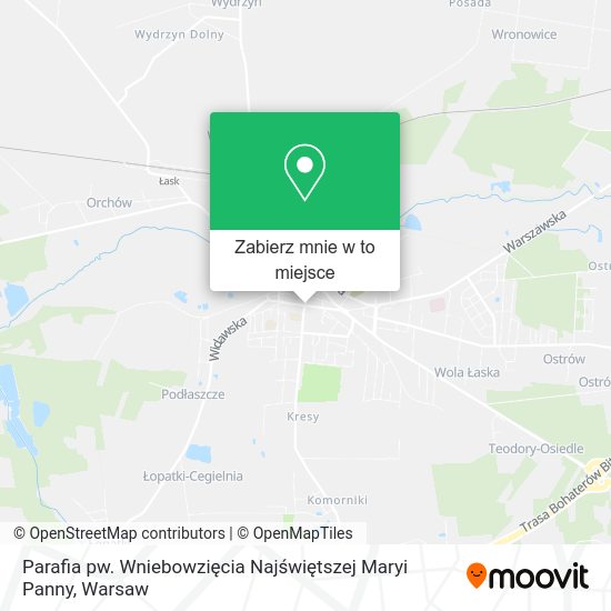 Mapa Parafia pw. Wniebowzięcia Najświętszej Maryi Panny