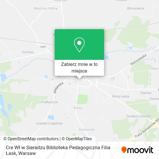 Mapa Cre Wł w Sieradzu Biblioteka Pedagogiczna Filia Łask