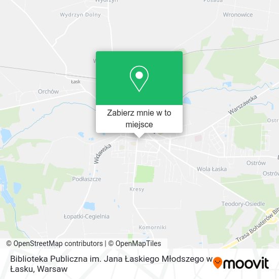 Mapa Biblioteka Publiczna im. Jana Łaskiego Młodszego w Łasku