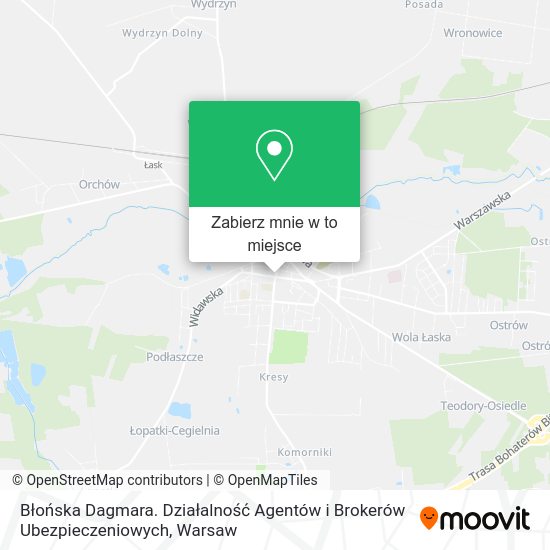 Mapa Błońska Dagmara. Działalność Agentów i Brokerów Ubezpieczeniowych