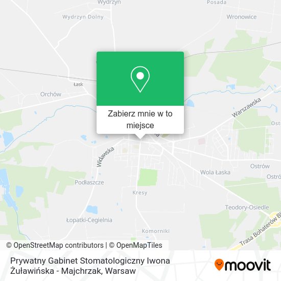 Mapa Prywatny Gabinet Stomatologiczny Iwona Żuławińska - Majchrzak