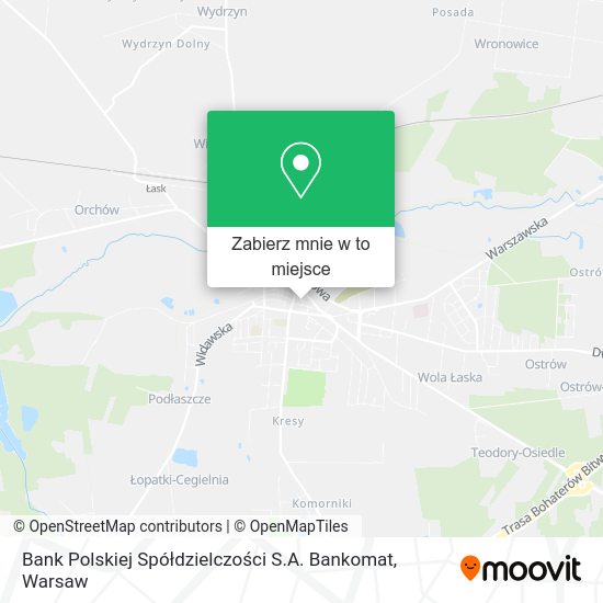 Mapa Bank Polskiej Spółdzielczości S.A. Bankomat