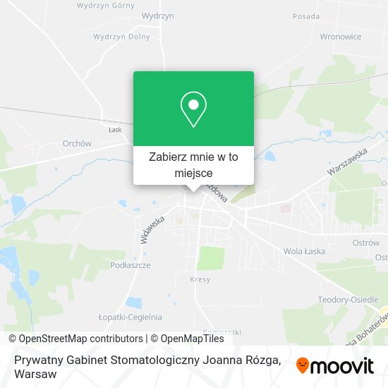 Mapa Prywatny Gabinet Stomatologiczny Joanna Rózga