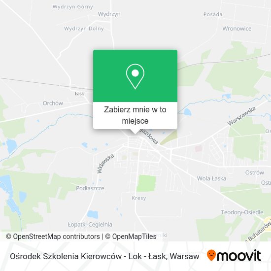 Mapa Ośrodek Szkolenia Kierowców - Lok - Łask