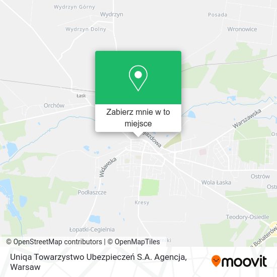 Mapa Uniqa Towarzystwo Ubezpieczeń S.A. Agencja