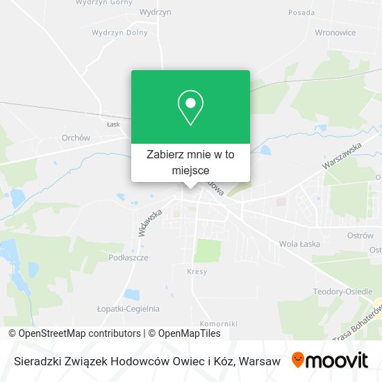 Mapa Sieradzki Związek Hodowców Owiec i Kóz