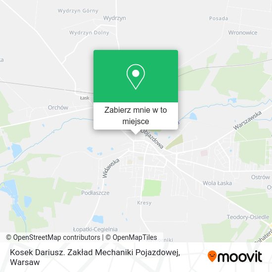 Mapa Kosek Dariusz. Zakład Mechaniki Pojazdowej