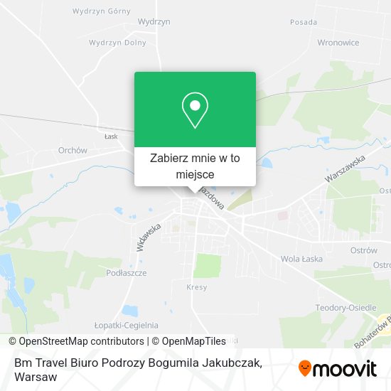 Mapa Bm Travel Biuro Podrozy Bogumila Jakubczak