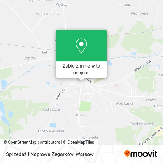 Mapa Sprzedaż i Naprawa Zegarków