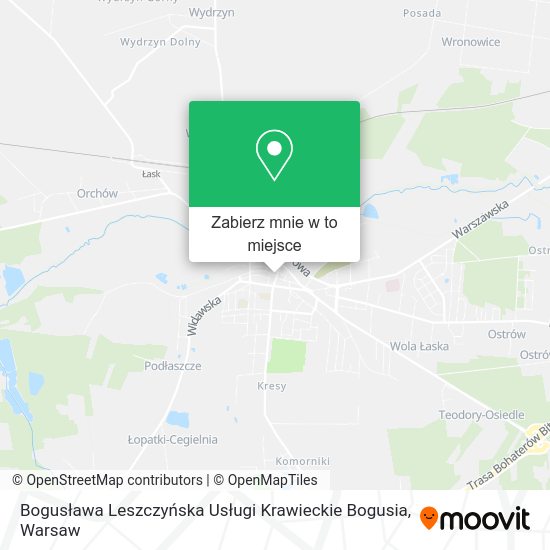 Mapa Bogusława Leszczyńska Usługi Krawieckie Bogusia