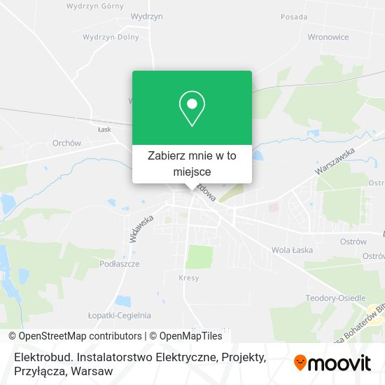 Mapa Elektrobud. Instalatorstwo Elektryczne, Projekty, Przyłącza