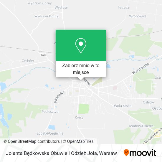 Mapa Jolanta Będkowska Obuwie i Odzież Jola